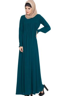 Dress Abaya With A Perfect Balacnce Of Looks And Comfort -Green 3