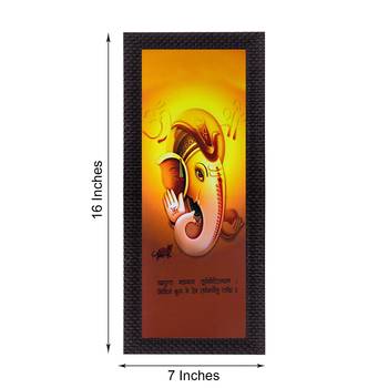 Spiritual Lord Ganesha Satin Matt Texture UV Art Painting 1