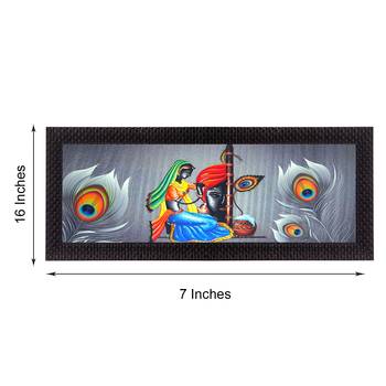 Lord Krishna Satin Matt Texture UV Art Painting 1
