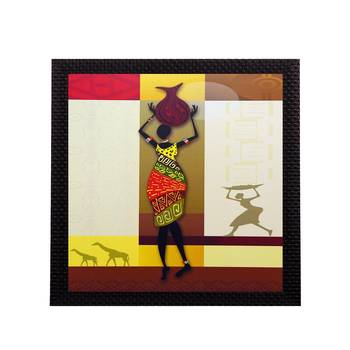 Tribal Woman Satin Matt Texture UV Art Painting 1