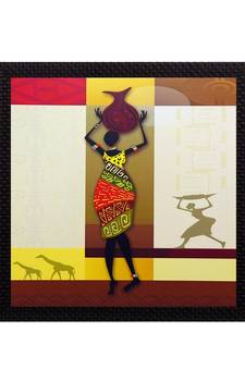 Tribal Woman Satin Matt Texture UV Art Painting