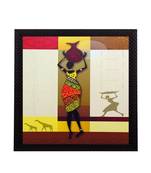 Tribal Woman Satin Matt Texture UV Art Painting