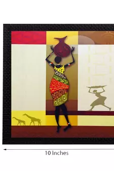 Tribal Woman Satin Matt Texture UV Art Painting