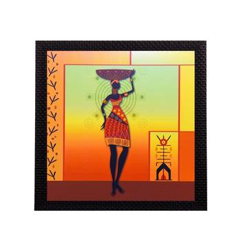 Colorful Tribal Woman Satin Matt Texture UV Art Painting 1
