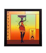 Colorful Tribal Woman Satin Matt Texture UV Art Painting