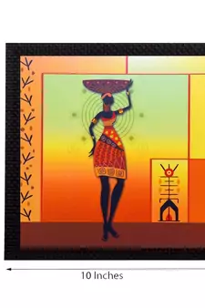 Colorful Tribal Woman Satin Matt Texture UV Art Painting