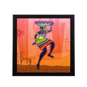 Dancing Tribal Woman Satin Matt Texture UV Art Painting 1