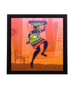 Dancing Tribal Woman Satin Matt Texture UV Art Painting