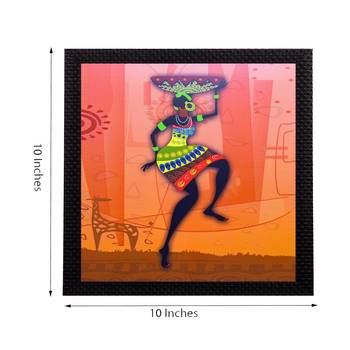 Dancing Tribal Woman Satin Matt Texture UV Art Painting 2