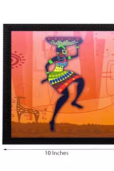 Dancing Tribal Woman Satin Matt Texture UV Art Painting