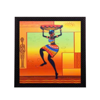 Dancing Tribal Woman Satin Matt Texture UV Art Painting 1