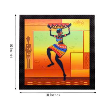 Dancing Tribal Woman Satin Matt Texture UV Art Painting 2