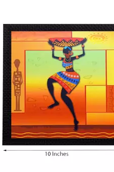 Dancing Tribal Woman Satin Matt Texture UV Art Painting