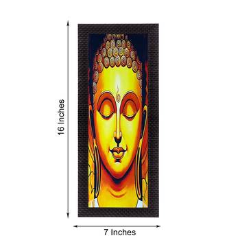 Meditating Lord Buddha Satin Matt Texture UV Art Painting 1