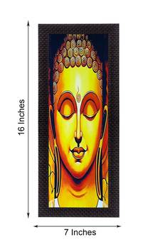 Meditating Lord Buddha Satin Matt Texture UV Art Painting