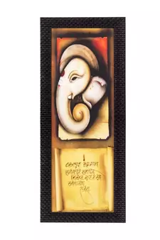 Face Of Lord Ganesha Satin Matt Texture UV Art Painting