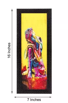 Mighty Lord Buddha Satin Matt Texture UV Art Painting