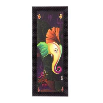 Face Of Lord Ganesha Satin Matt Texture UV Art Painting 1
