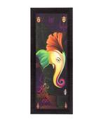 Face Of Lord Ganesha Satin Matt Texture UV Art Painting