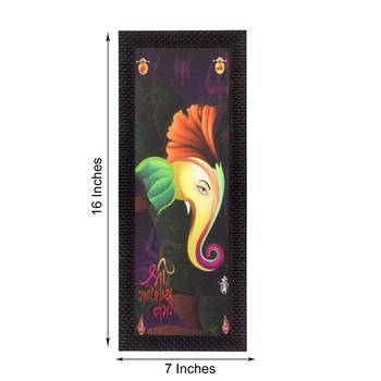 Face Of Lord Ganesha Satin Matt Texture UV Art Painting 2