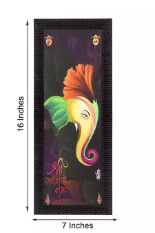 Face Of Lord Ganesha Satin Matt Texture UV Art Painting