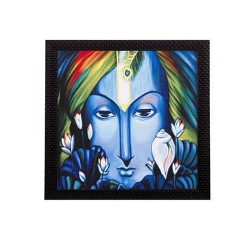 Mighty Lord Krishna Satin Matt Texture UV Art Painting 1