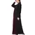 Nazneen Contrast Yoke Black/Purple  Casual Abaya