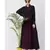 Nazneen Contrast Yoke Black/Purple  Casual Abaya