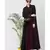 Nazneen Contrast Yoke Black/Purple  Casual Abaya