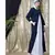 Nazneen Contrast Yoke Black/White  Casual Abaya