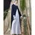 Nazneen Contrast Yoke Black/White  Casual Abaya