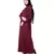 Maroon Nazneen Decorative Button Front Open Nida Abaya