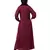 Maroon Nazneen Decorative Button Front Open Nida Abaya