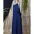 Blue Nazneen Decorative Button Front Open Nida Abaya