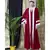 Maroon Nazneen Contrast Band With Inner Dubai Kaftan