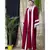 Maroon Nazneen Contrast Band With Inner Dubai Kaftan