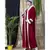 Maroon Nazneen Contrast Band With Inner Dubai Kaftan