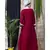 Maroon Nazneen Contrast Band With Inner Dubai Kaftan