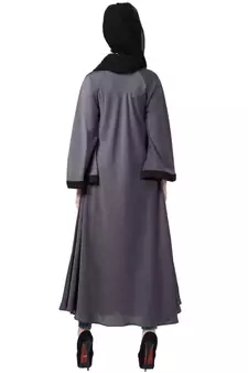 Blue Nazneen Hand Embroidered  Umbrella Nida Abaya