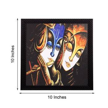 Lord Krishna With Radha Satin Matt Texture UV Art Painting 2