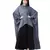 Grey Nazneen Front Open Shirt Kaftan With Inner Casual Abaya