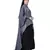 Grey Nazneen Front Open Shirt Kaftan With Inner Casual Abaya