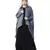 Grey Nazneen Front Open Shirt Kaftan With Inner Casual Abaya