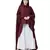 Maroon Nazneen Front Open Shirt Kaftan With Inner Casual Abaya