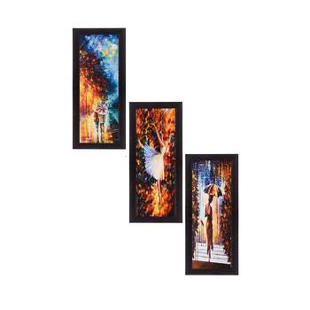 Set Of 3 Beautiful Loving Couple Satin Matt Texture UV Art Painting 1