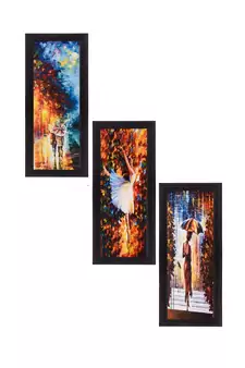 Set Of 3 Beautiful Loving Couple Satin Matt Texture UV Art Painting