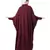 Maroon Nazneen Front Open Shirt Kaftan With Inner Casual Abaya