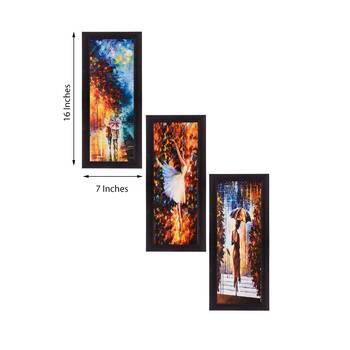 Set Of 3 Beautiful Loving Couple Satin Matt Texture UV Art Painting 2