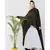 Green Nazneen Front Open Shirt Kaftan With Inner Casual Abaya