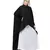 Black Nazneen Front Open Shirt Kaftan With Inner Casual Abaya